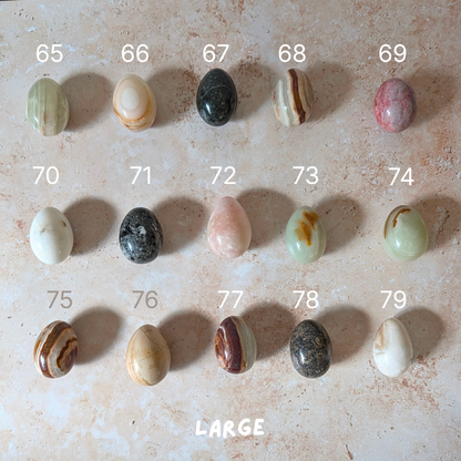 Onyx and Alabaster Eggs (Various Sizes)