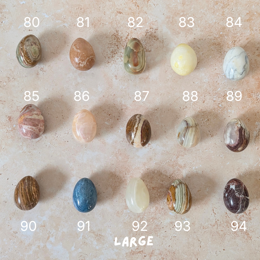 Onyx and Alabaster Eggs (Various Sizes)
