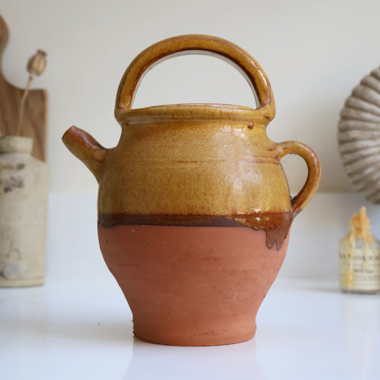 Antique French Oil Jug with Lid