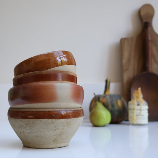 Small French Stoneware Bowls (4)