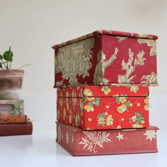 French Fabric Boxes (multiple available)