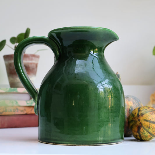 Glossy Green Glazed Jug