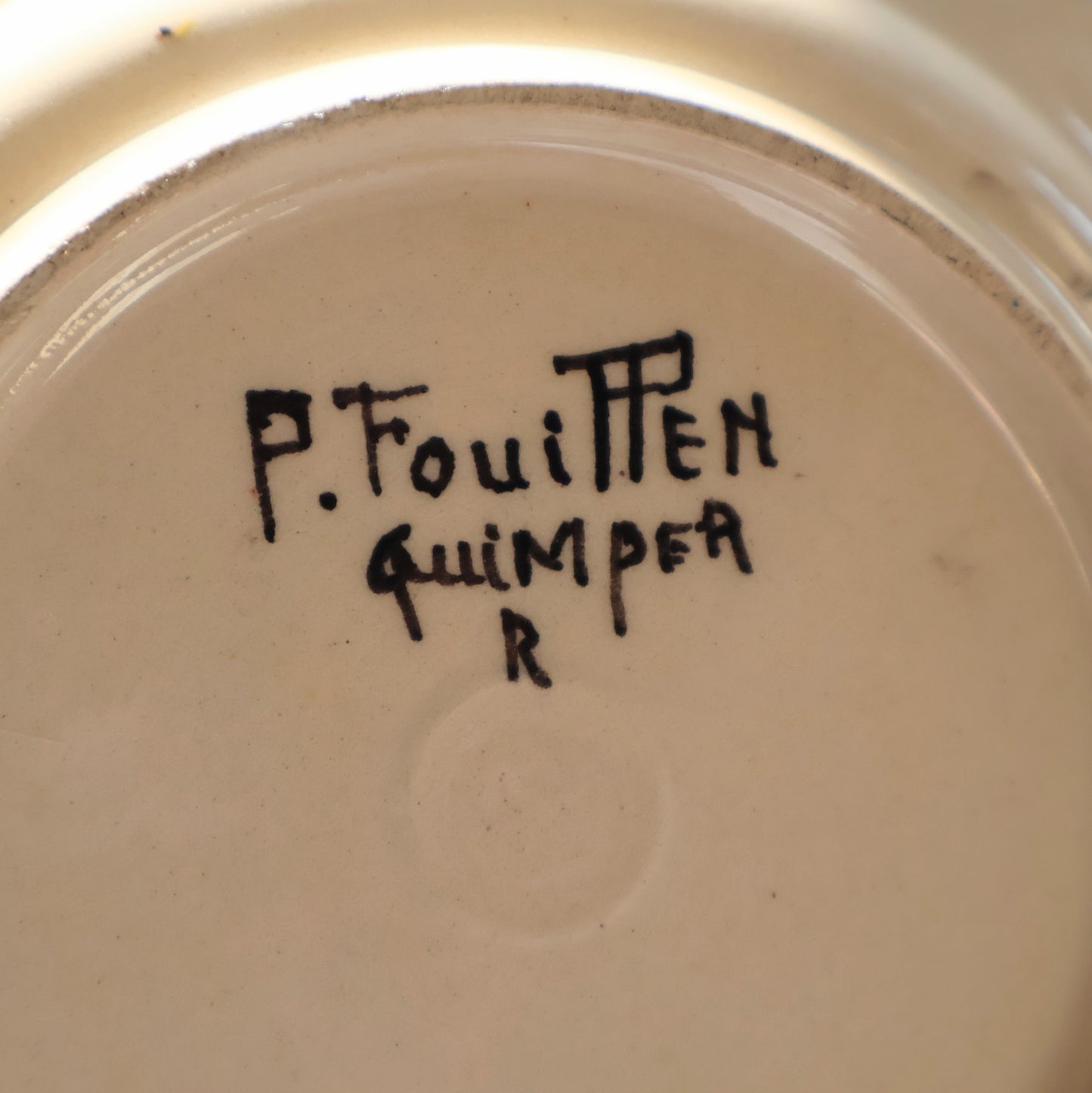 Unusual Paul Fouillen for Quimper Dish