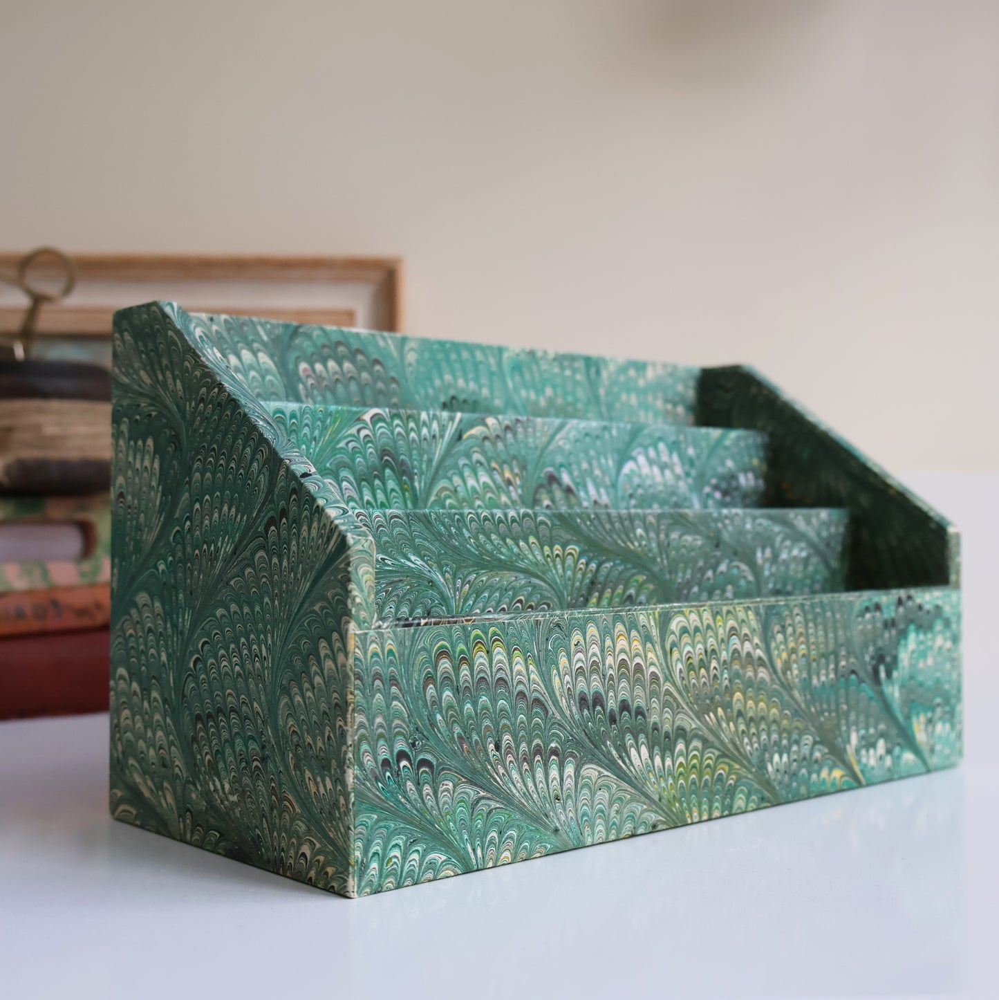 Marbled Paper Letter Rack