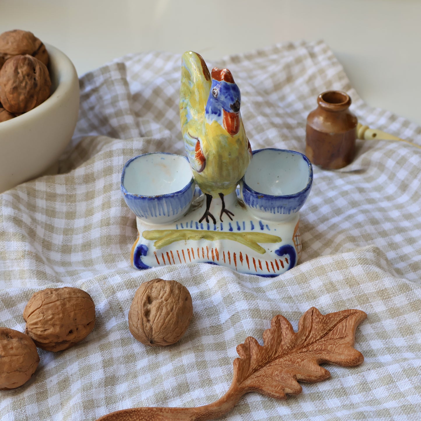 Faience Granville Cockerel Pinch Pot