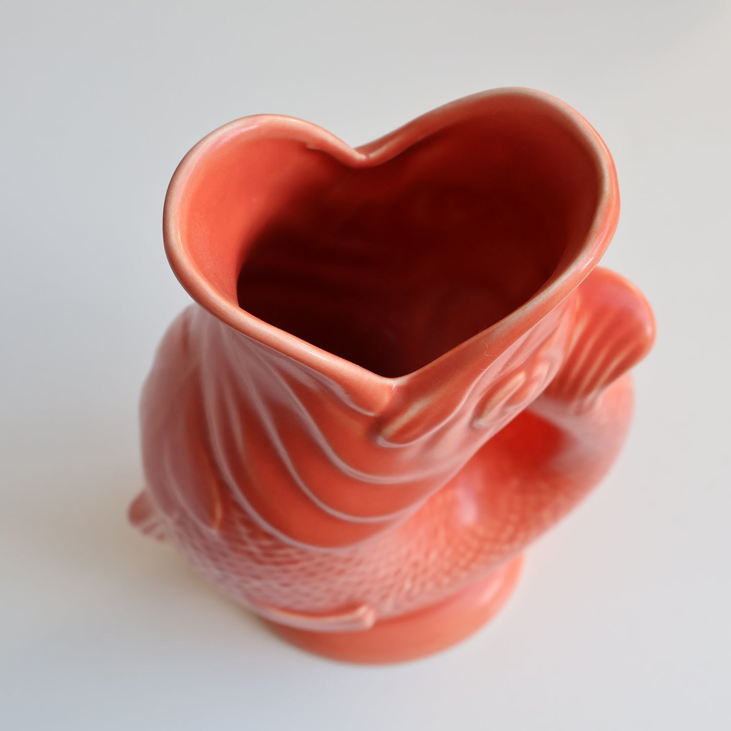 RESERVED Coral/Peach Gluggle Jug (Medium)