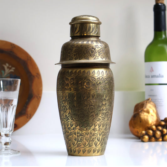 Vintage Brass Indian Cocktail Shaker