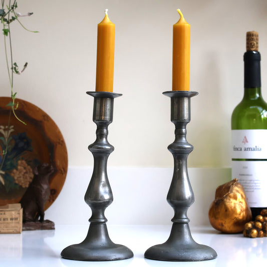 Pair of Pewter Candlesticks