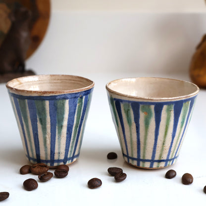 Handcrafted Egyptian Pottery Espresso Cups (Multiple Styles)