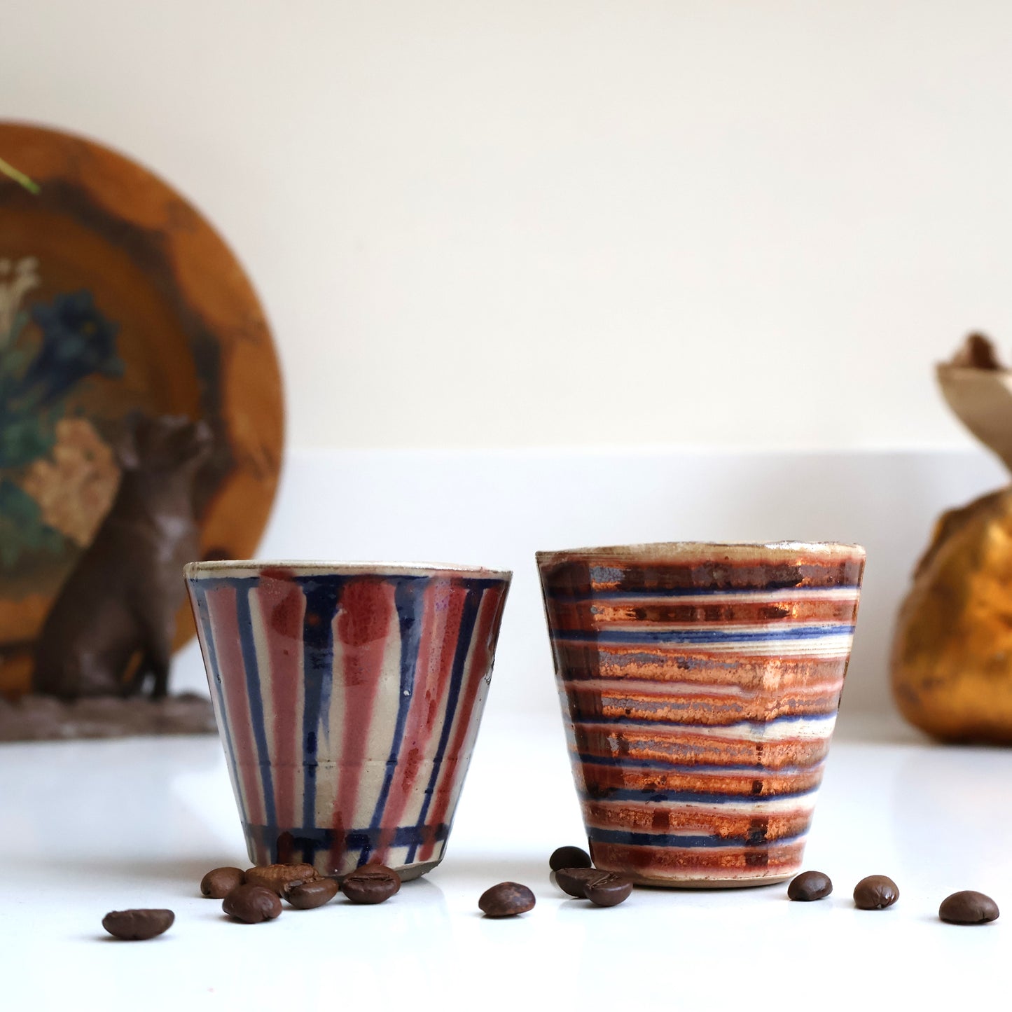 Handcrafted Egyptian Pottery Espresso Cups (Multiple Styles)