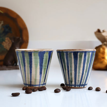 Handcrafted Egyptian Pottery Espresso Cups (Multiple Styles)