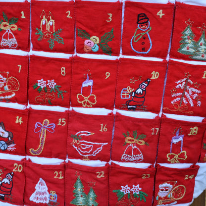 Cheeky Vintage Snowman Fabric Advent Calendar