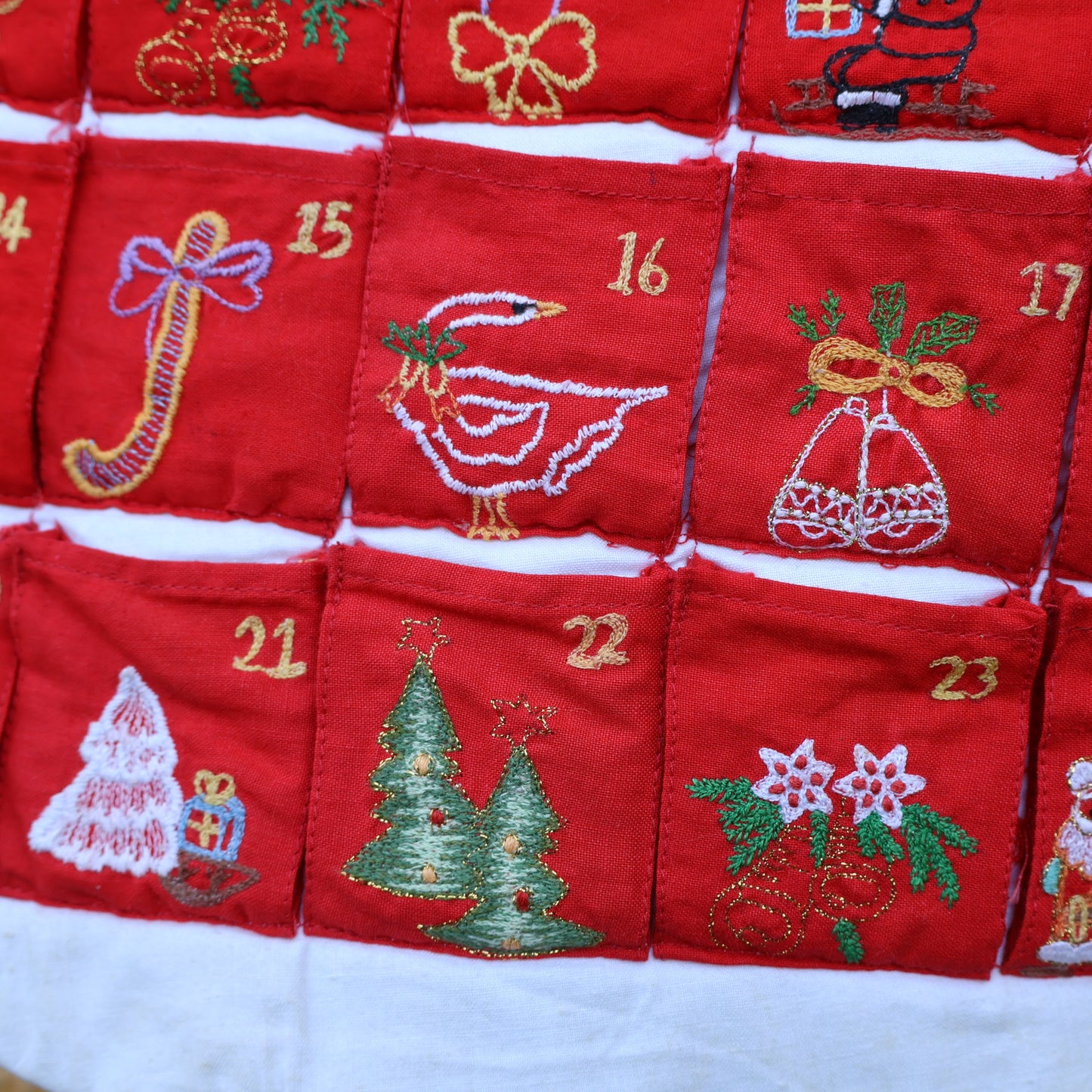 Cheeky Vintage Snowman Fabric Advent Calendar