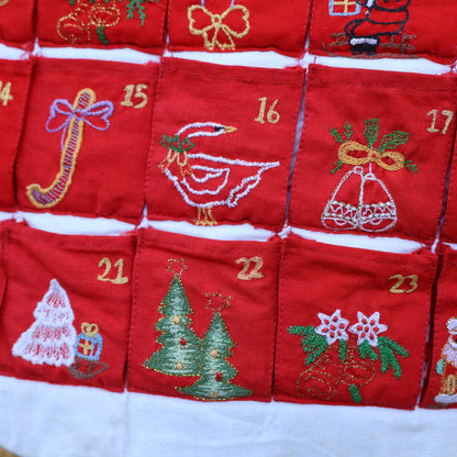 Cheeky Vintage Snowman Fabric Advent Calendar