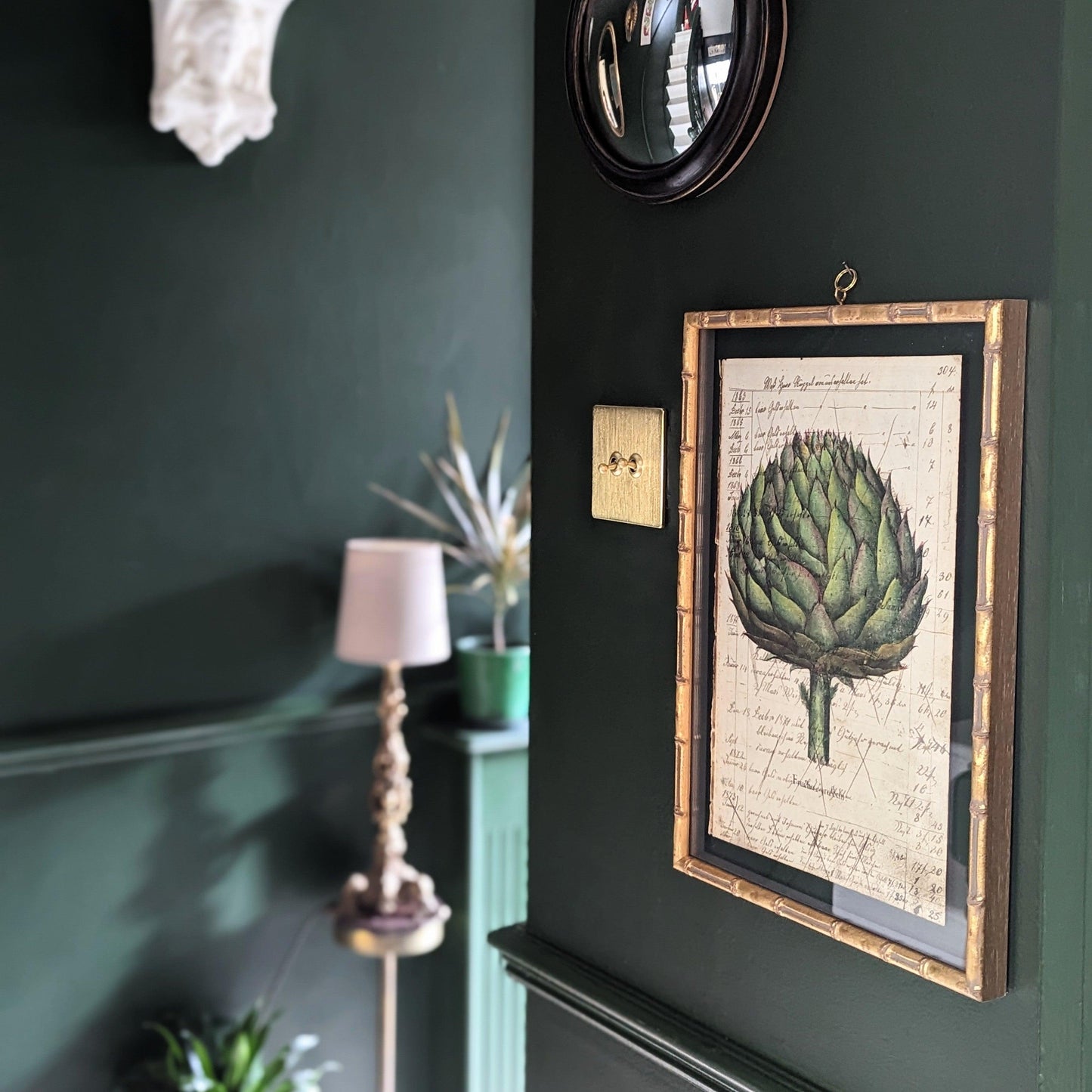 Framed Artichoke Antique Pages - Bamboo (2 styles)