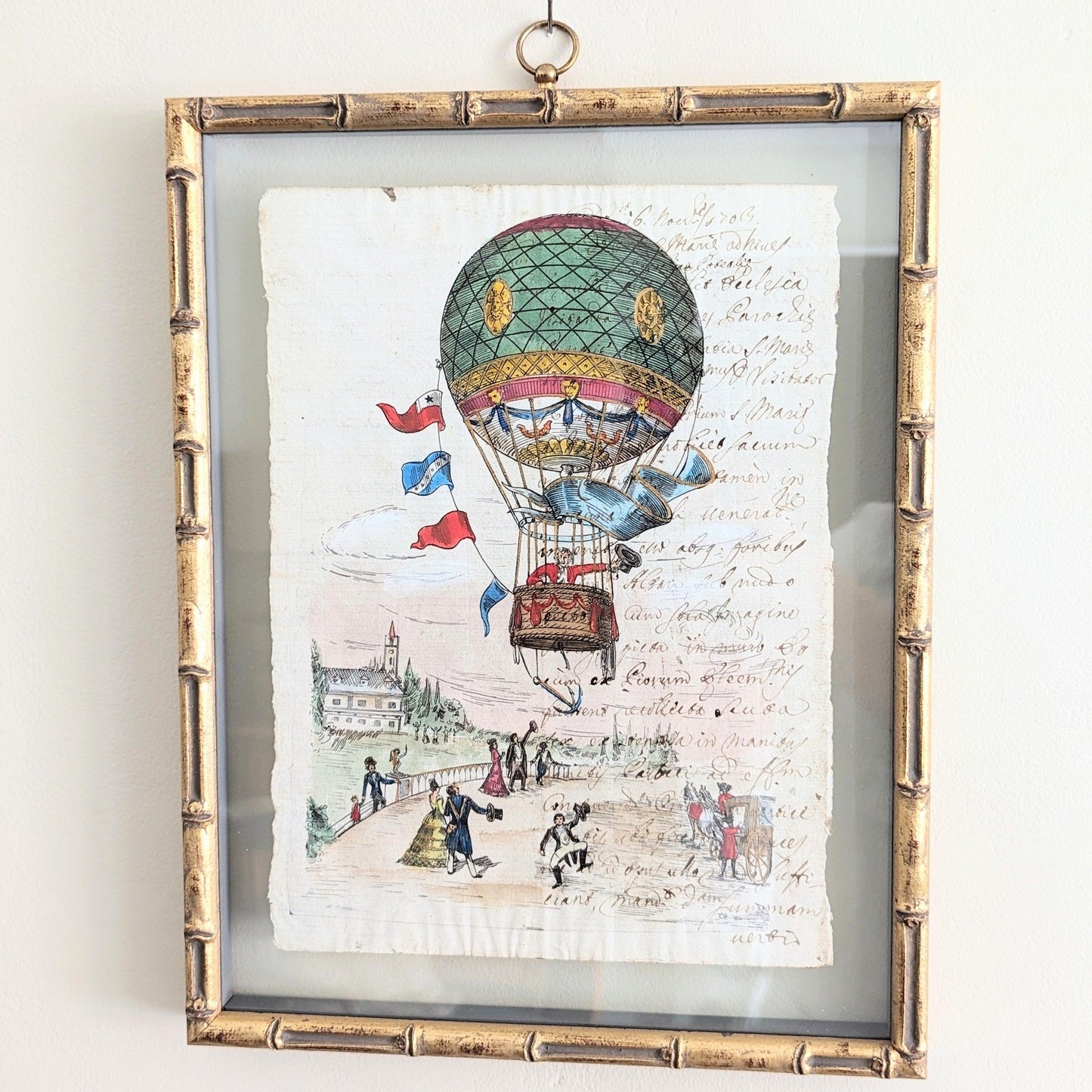 Framed Antique Pages - Bamboo Ladies and Gents