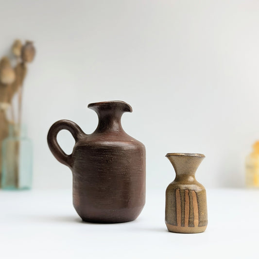 Small Studio Pottery Vase Pair