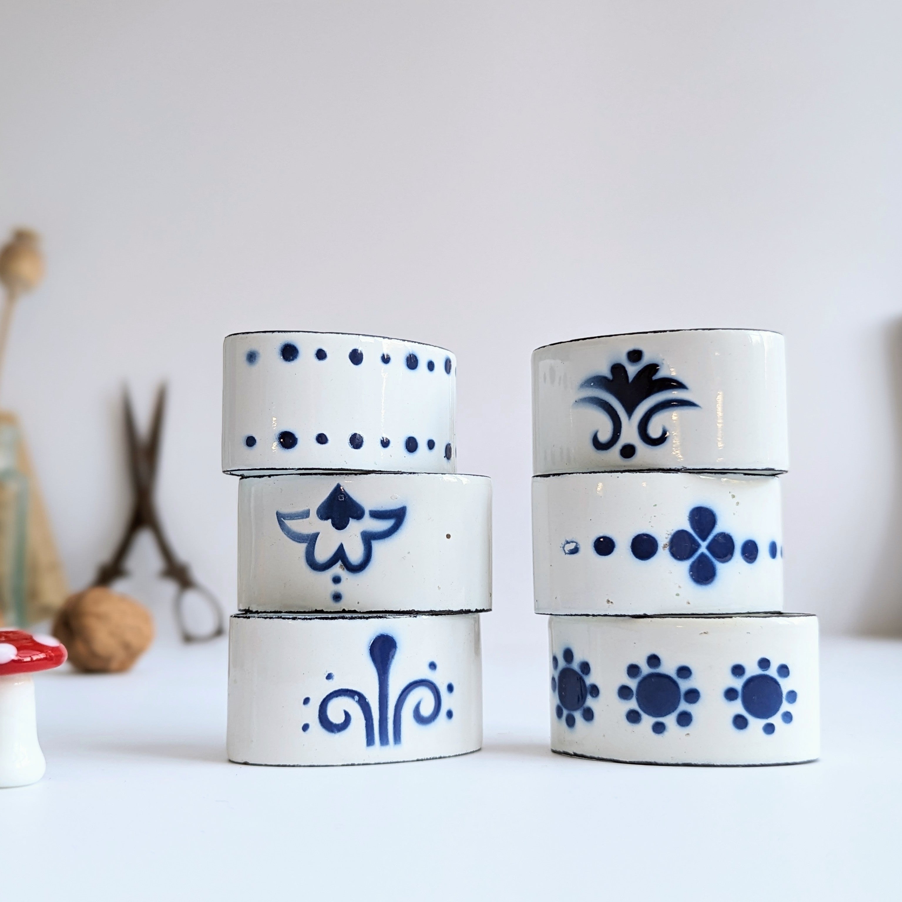 RESERVED Vintage IKEA Heder Napkin Rings (6) House of Brunswick