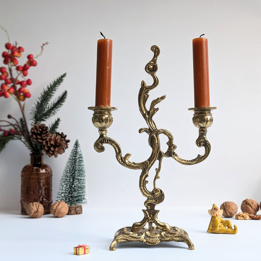 Art Nouveau Two Flame Candlestick