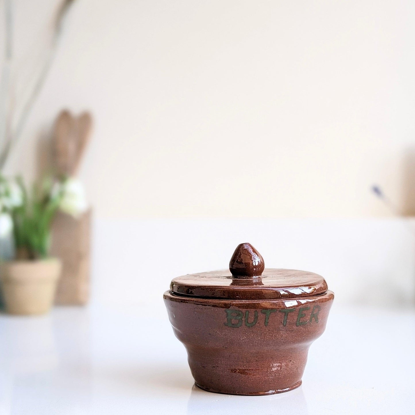 Handmade 1960s Butter Dish