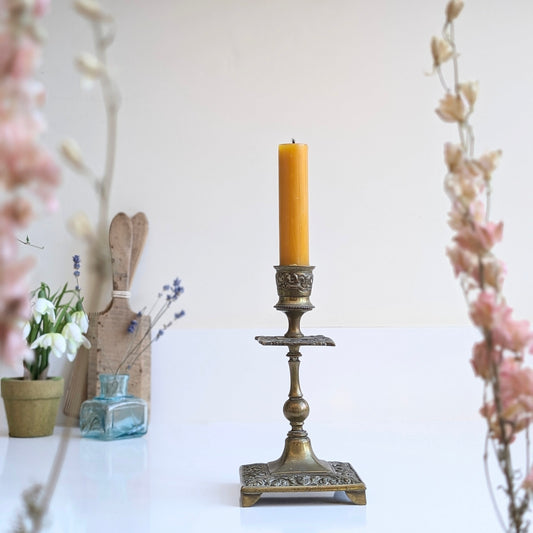 Single Brass Half Height Candlestick