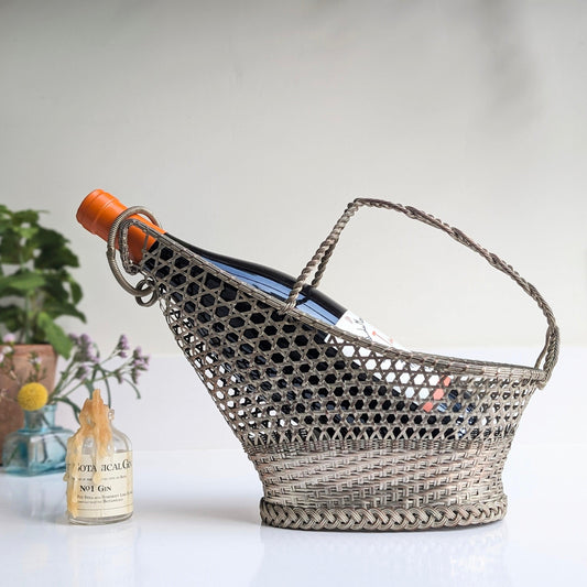 French Metal Wine Bottle Holder
