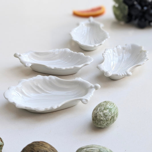 Porcelain Shell Trinket Dishes