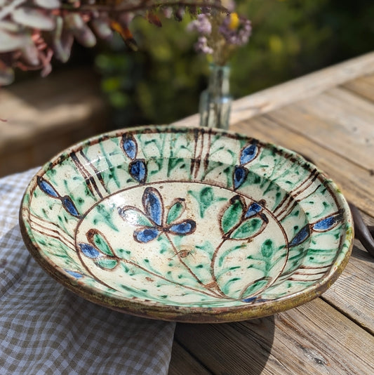Antique Terracotta Glazed Bowl