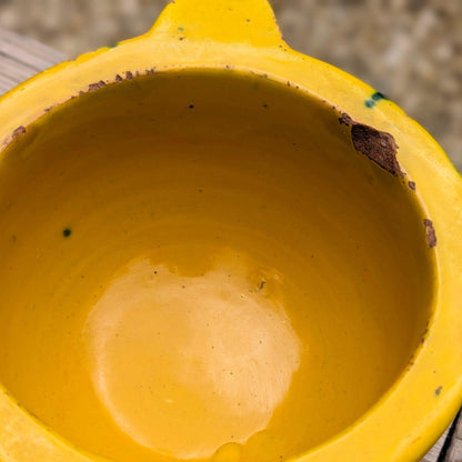 Vibrant Yellow 'Splodge' Terracotta Mortar