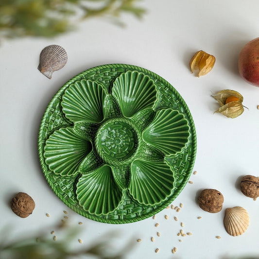 Vibrant Green Longchamp Oyster Plate