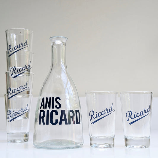 Anis Ricard Carafe and Glasses - Two Sets Available