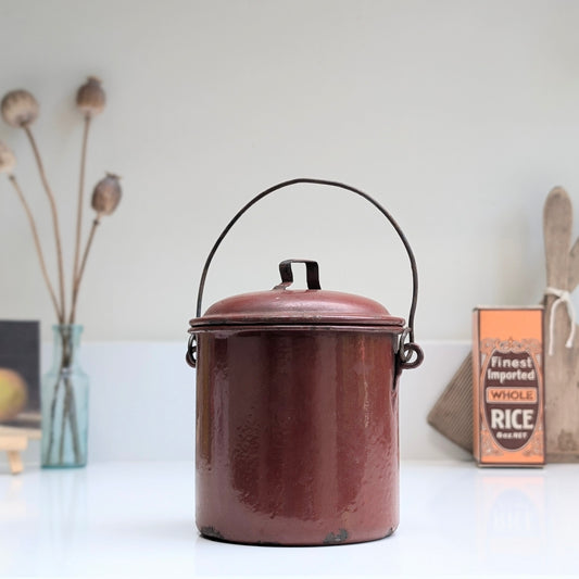 French Enamel Canister