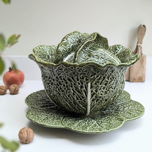 French Ceramic Cabbage Tureen