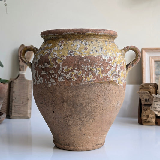 Antique Confit Pot with Handles