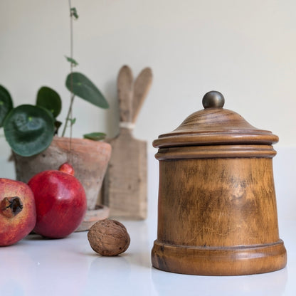 Pair of Wooden Cannisters