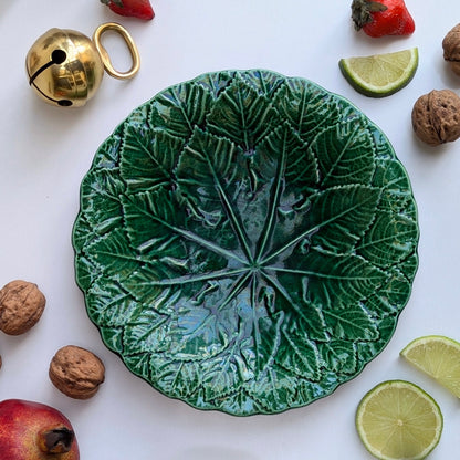 Majolica Leaf Plate