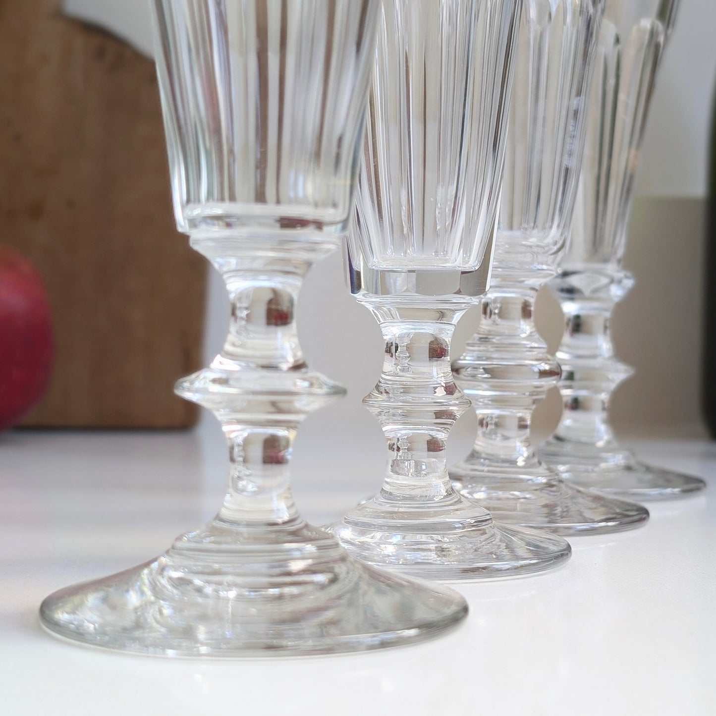 Antique French Champagne Flutes - A