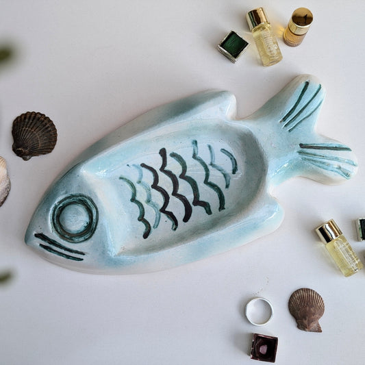 Turquoise Fish Dish