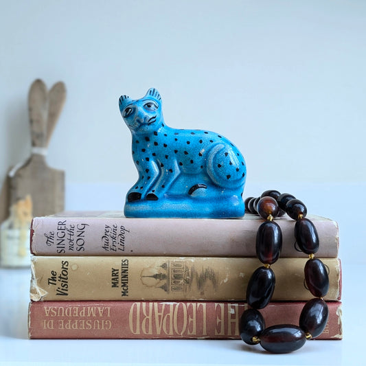 British Museum Pottery Blue Cat Figurine