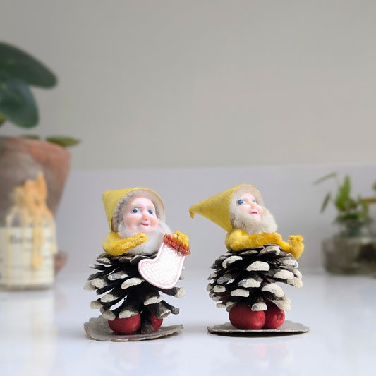 RARE Vintage Pinecone Christmas Gnomes