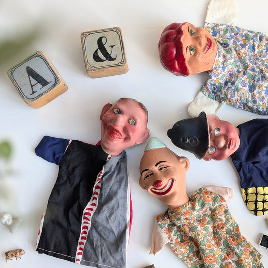 Set of Four Vintage Hand Puppets