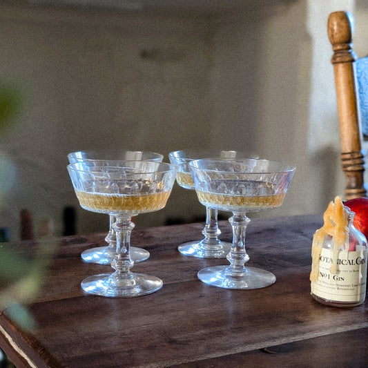 Rare Baccarat Richelieu Style Champagne Coupes