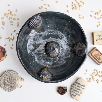 Artyness Studio Pottery Navy Shell Bowl