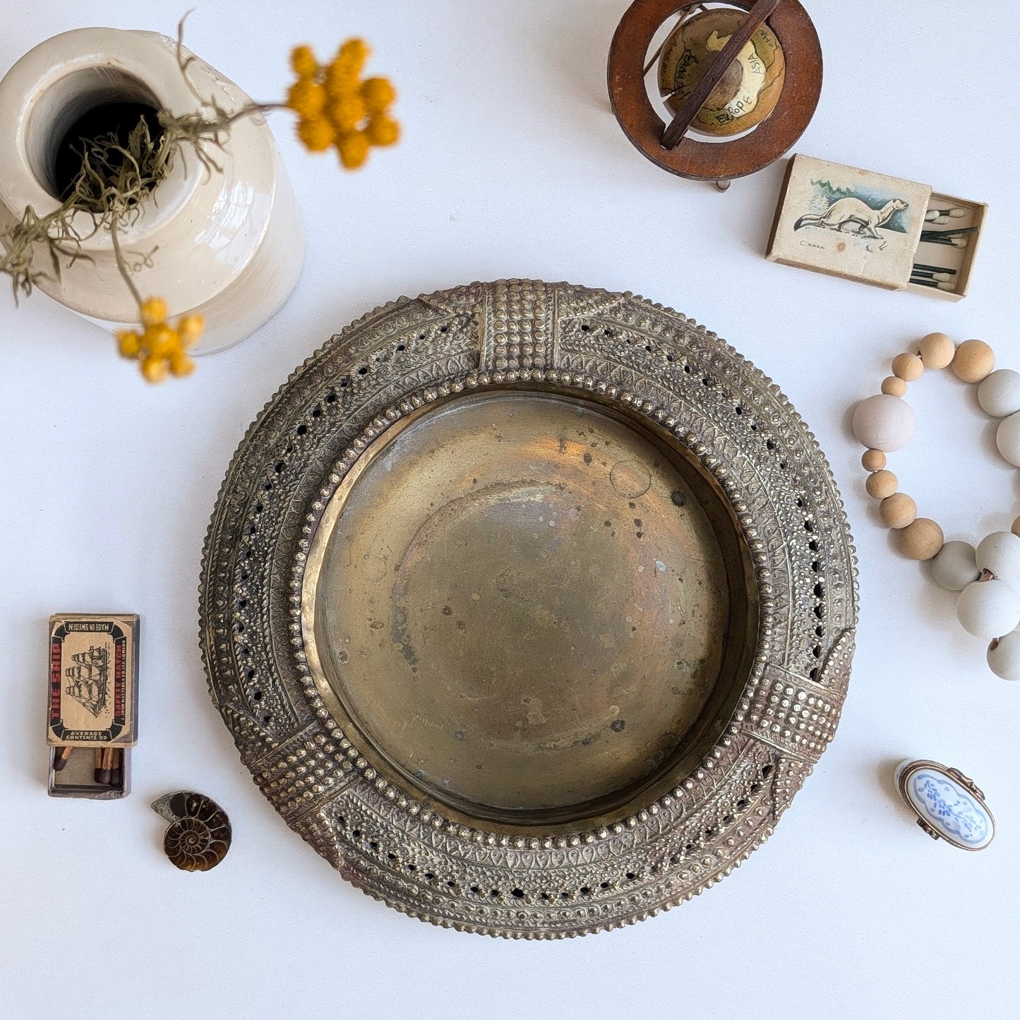 Antique Brass Tribal Bracelet Bowl