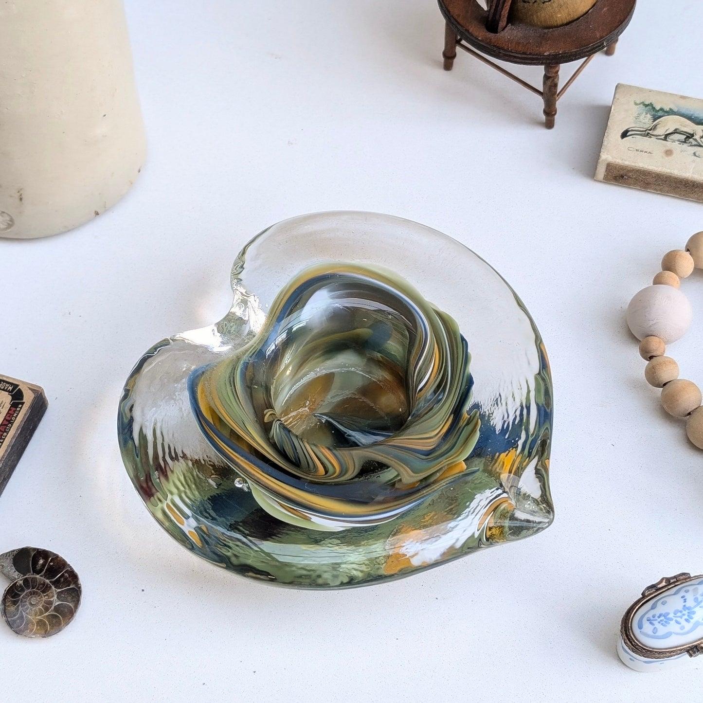 Mdina Art Glass Tealight Holder - Heart