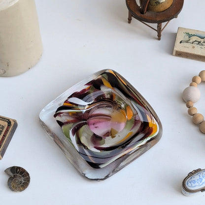 Mdina Art Glass Tealight Holder - Square