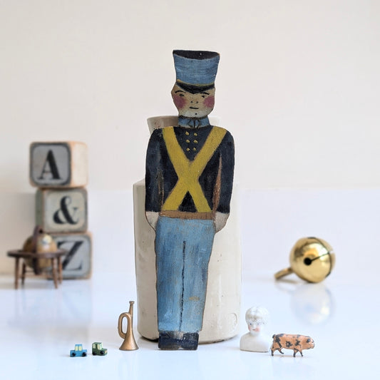 Folk Art Wooden Soldier Decoration