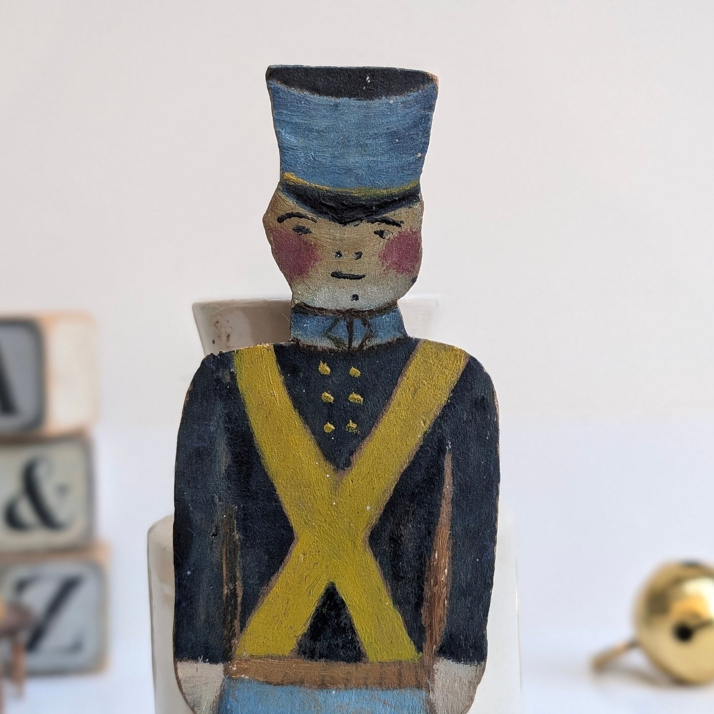 Folk Art Wooden Soldier Decoration