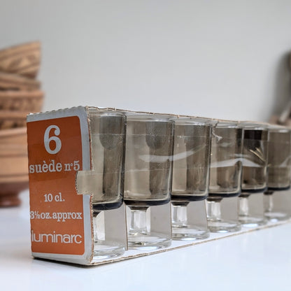 Luminarc Smoked Suede No. 4 Glasses in Box