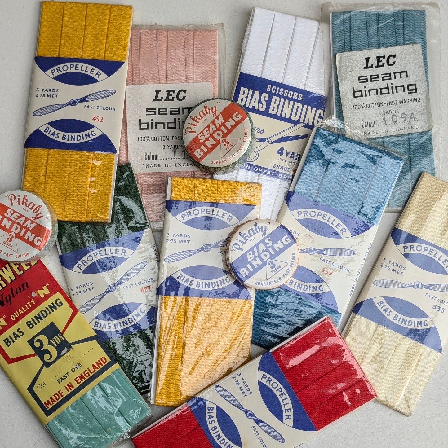 Vintage Sewing Kit Tin with Haberdashery and Sewing Magazines